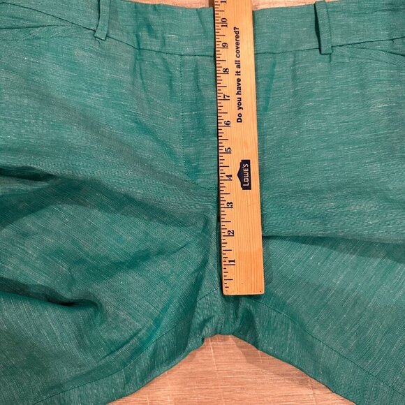 TALBOTS WOMENS GREEN LINEN SHORTS SIZE 6 - Picture 5 of 9